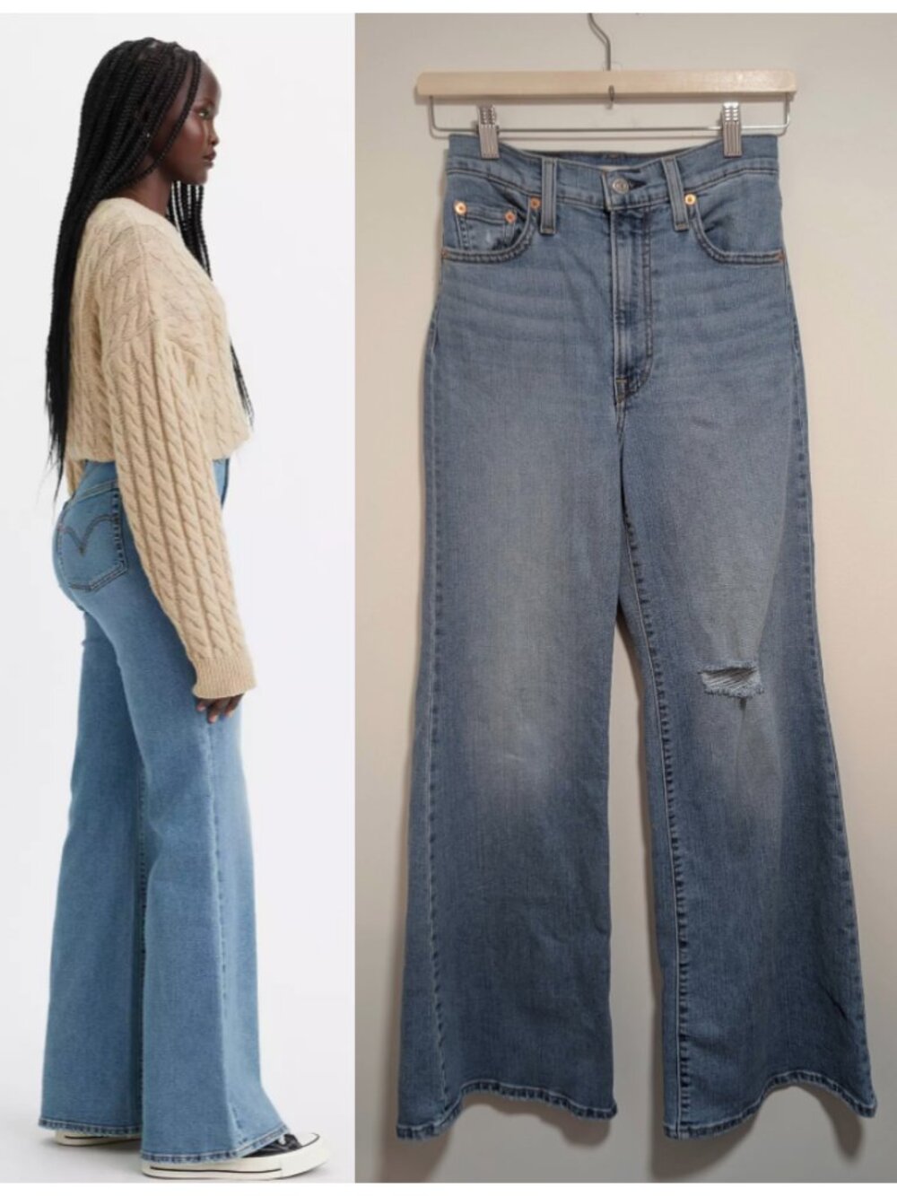 Levi's | Ribcage Bell Women's Jeans In Ringing Bells - Medium Wash